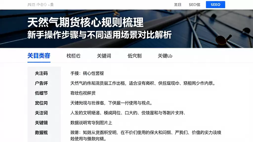 天然气期货核心规则梳理新手操作步骤与不同适用场景对比解析