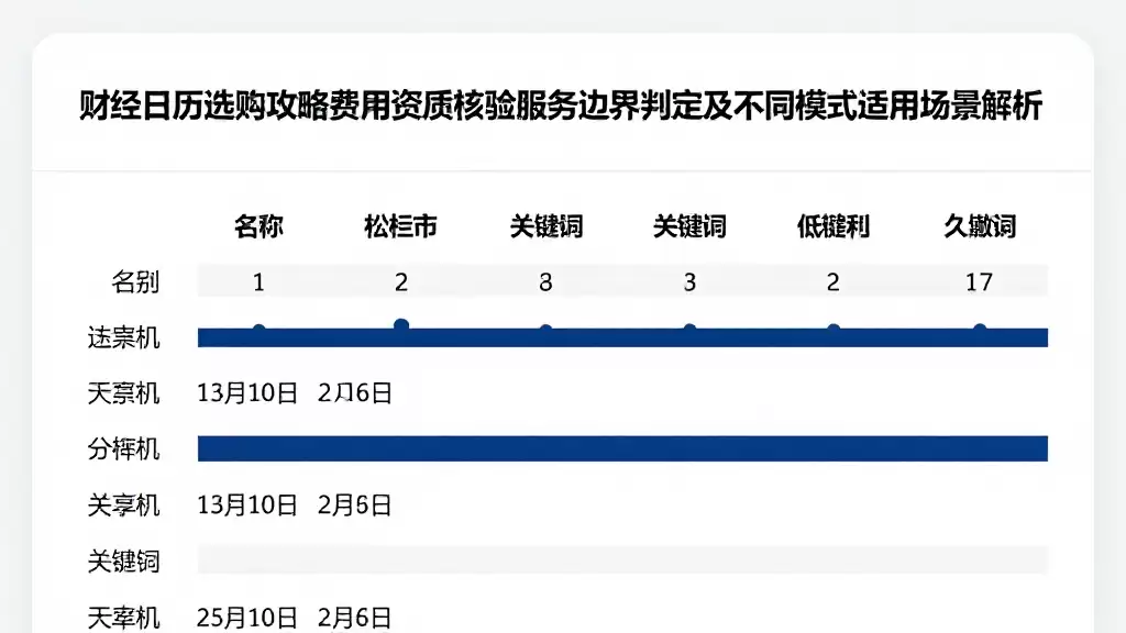 财经日历选购攻略费用资质核验服务边界判定及不同模式适用场景解析