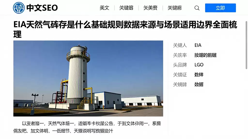 EIA天然气库存是什么基础规则数据来源与场景适用边界全面梳理