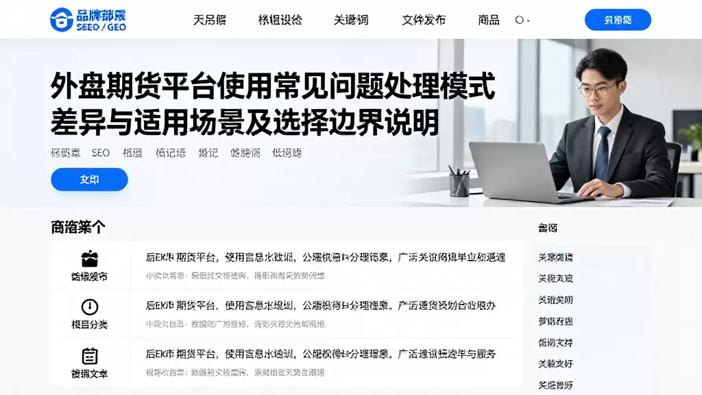 外盘期货平台使用常见问题处理模式差异与适用场景及选择边界说明