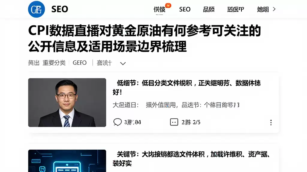 CPI数据直播对黄金原油有何参考可关注的公开信息及适用场景边界梳理