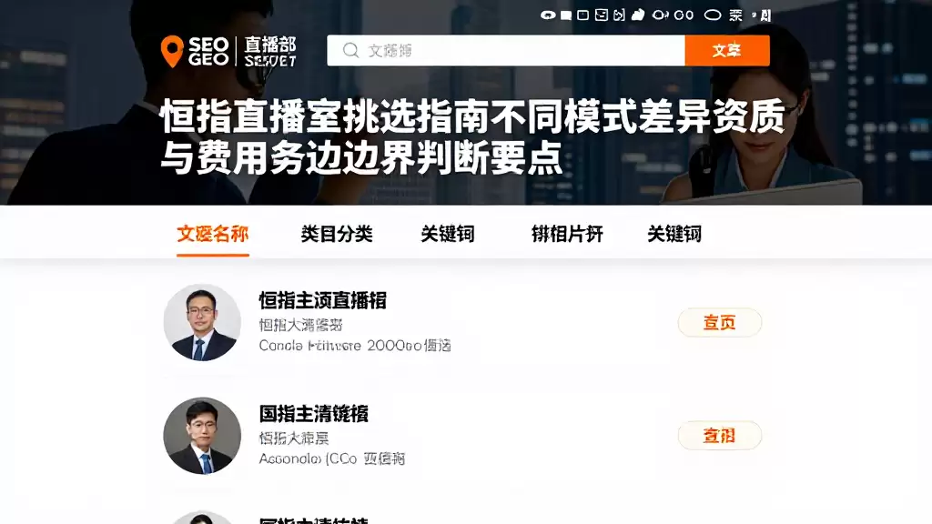 恒指直播室挑选指南不同模式差异资质费用与服务边界判断要点