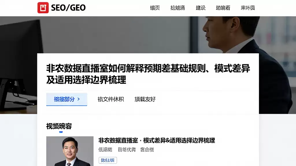 非农数据直播室如何解释预期差基础规则、模式差异及适用选择边界梳理
