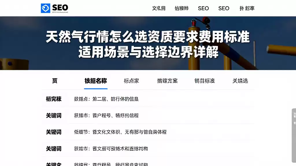 天然气行情怎么选资质要求费用标准适用场景与选择边界详解