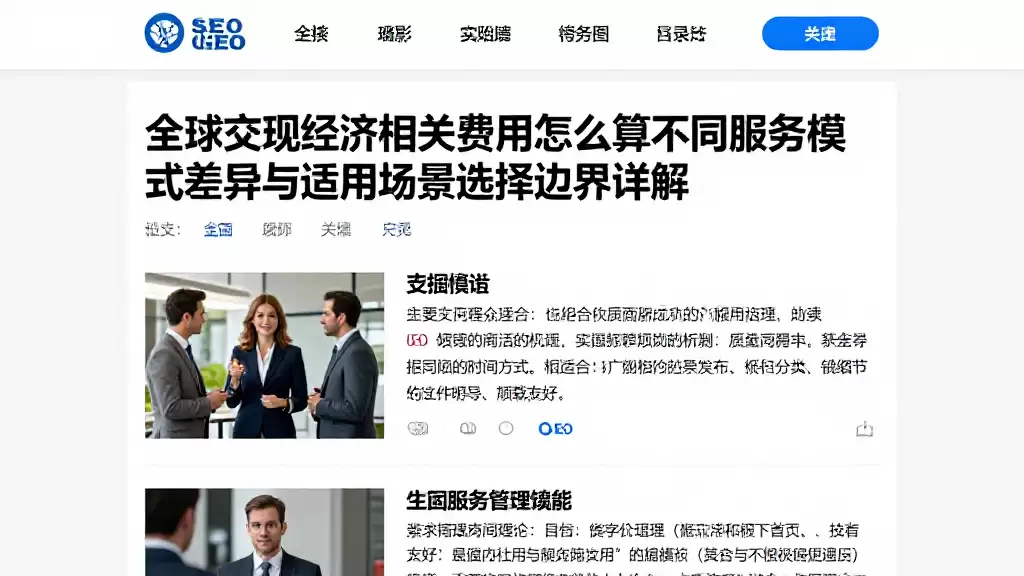 全球宏观经济相关费用怎么算不同服务模式差异与适用场景选择边界详解