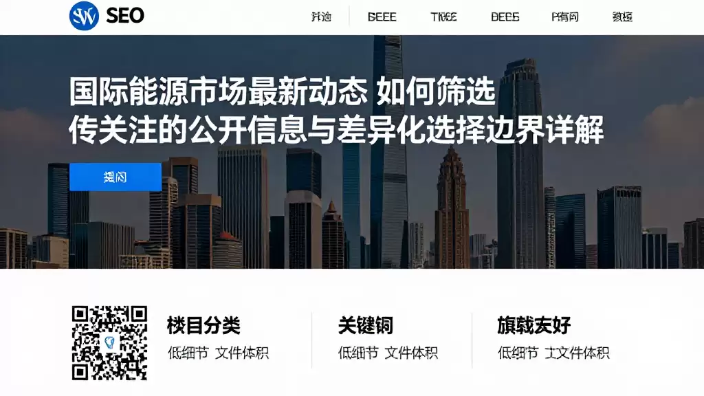 国际能源市场最新动态如何筛选值得关注的公开信息与差异化选择边界详解