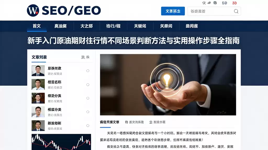 新手入门原油期货行情不同场景判断方法与实用操作步骤全指南