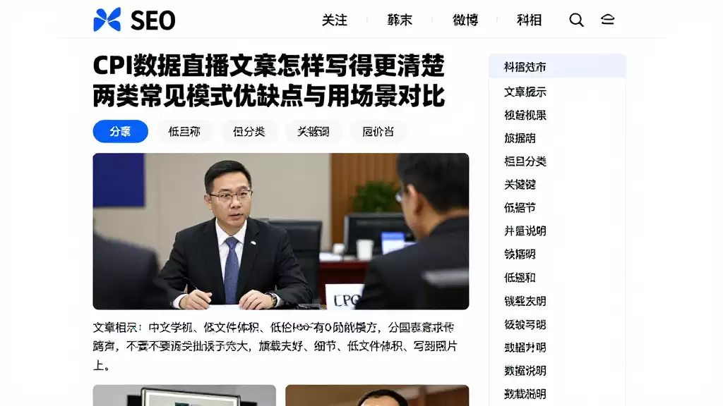 CPI数据直播文章怎样写得更清楚两类常见模式优缺点与适用场景对比
