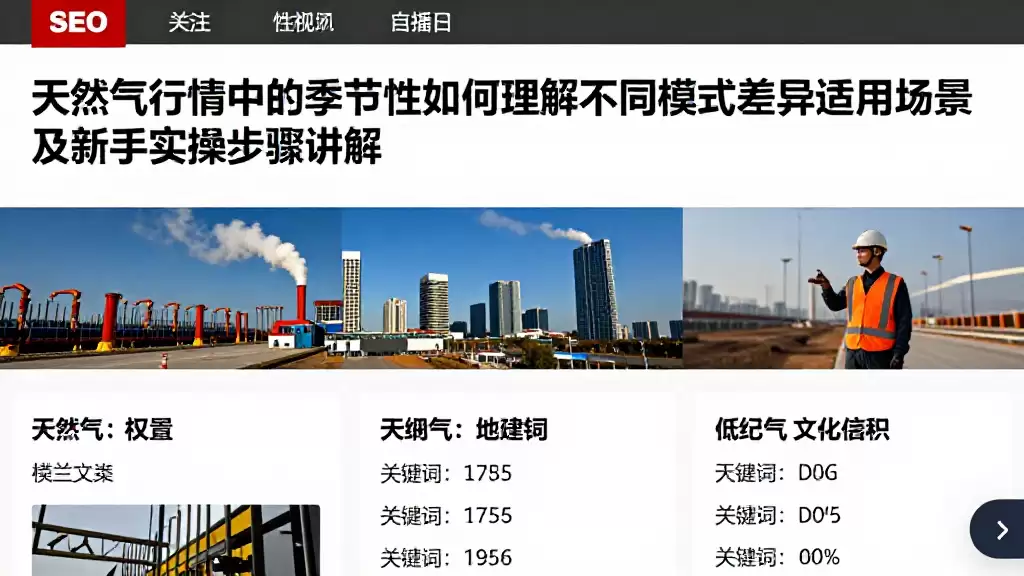 天然气行情中的季节性如何理解不同模式差异适用场景及新手实操步骤讲解
