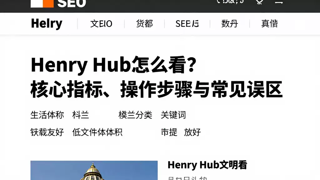 Henry Hub怎么看？核心指标、操作步骤与常见误区