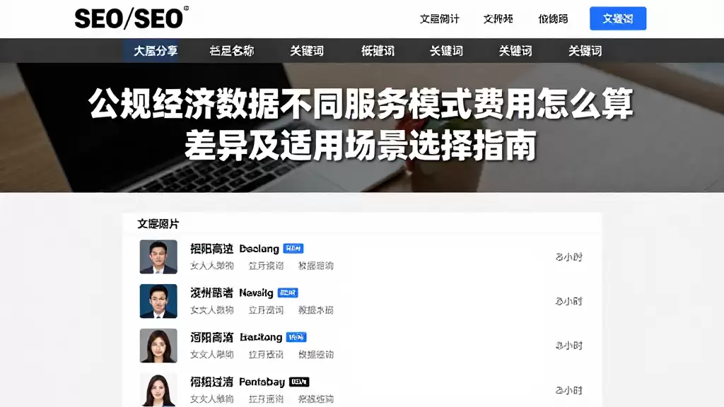 宏观经济数据不同服务模式费用怎么算差异及适用场景选择指南