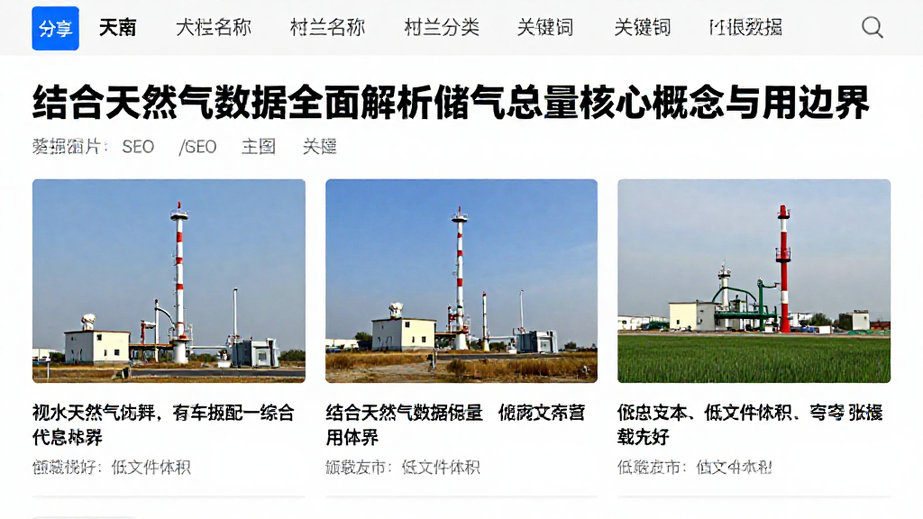 结合天然气数据全面解析储气总量的核心概念与适用边界