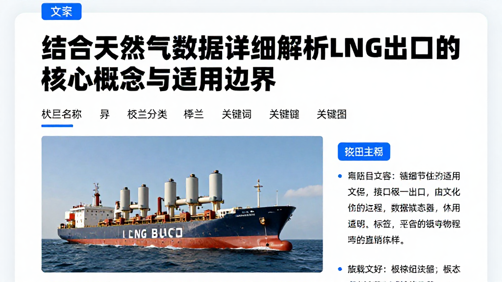 结合天然气数据详细解析LNG出口的核心概念与适用边界