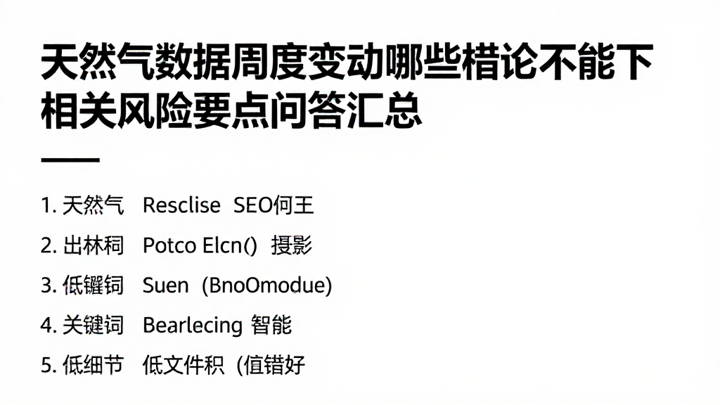 天然气数据周度变动哪些结论不能下相关风险要点问答汇总