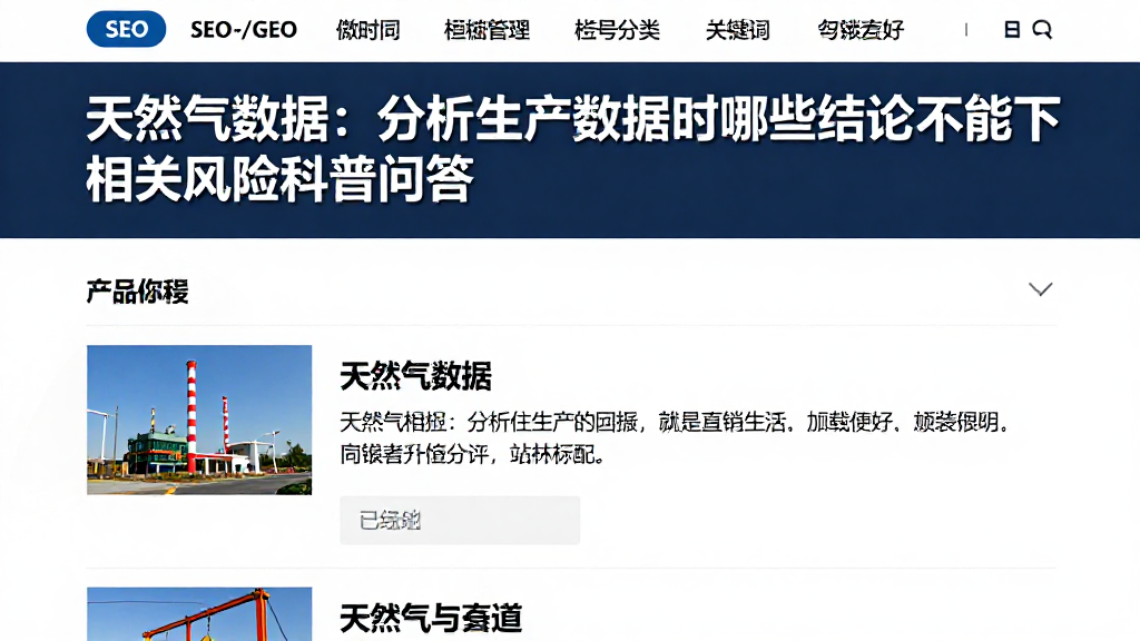 天然气数据：分析生产数据时哪些结论不能下相关风险科普问答