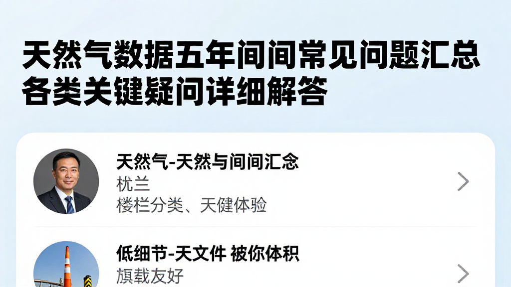 天然气数据五年区间常见问题汇总各类关键疑问详细解答