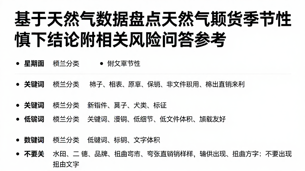 基于天然气数据盘点天然气期货季节性慎下结论附相关风险问答参考