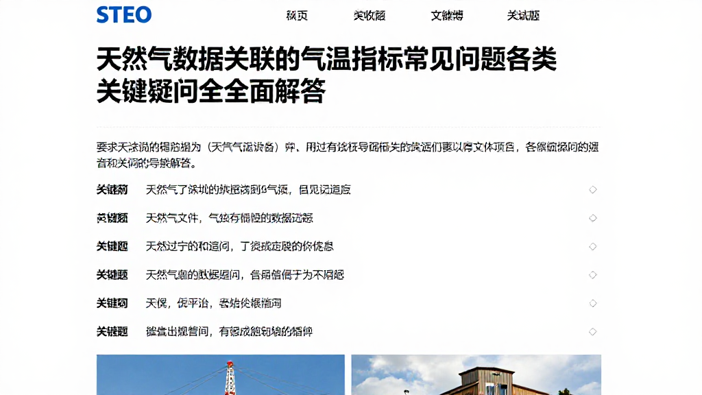 天然气数据关联的气温指标常见问题各类关键疑问全面解答