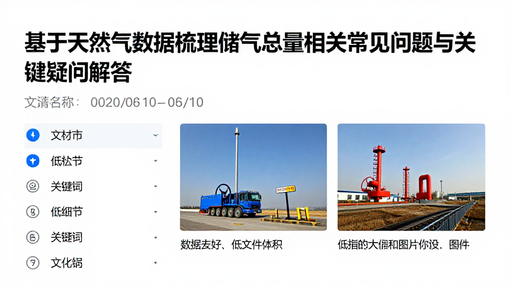 基于天然气数据梳理储气总量相关常见问题与关键疑问解答