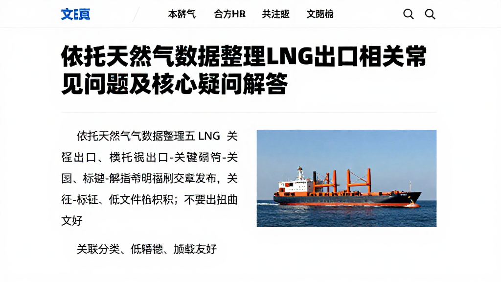 依托天然气数据整理LNG出口相关常见问题及核心疑问解答