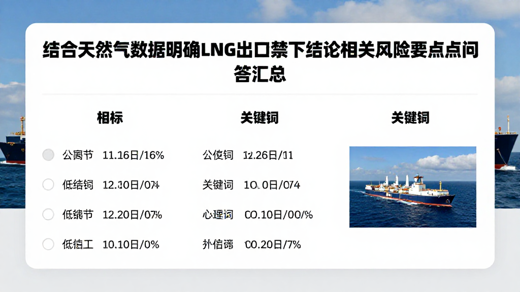 结合天然气数据明确LNG出口禁下结论相关风险要点问答汇总