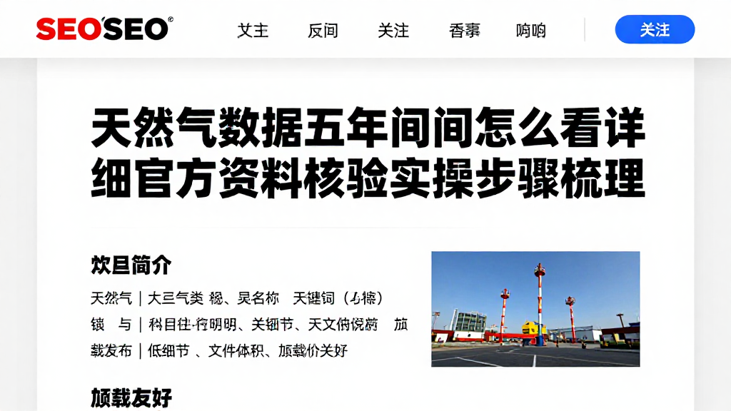天然气数据五年区间怎么看详细官方资料核验实操步骤梳理
