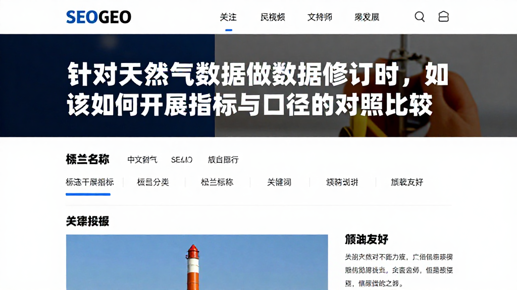 针对天然气数据做数据修订时，该如何开展指标与口径的对照比较