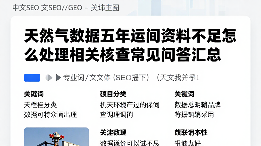 天然气数据五年区间资料不足怎么处理相关核查常见问答汇总