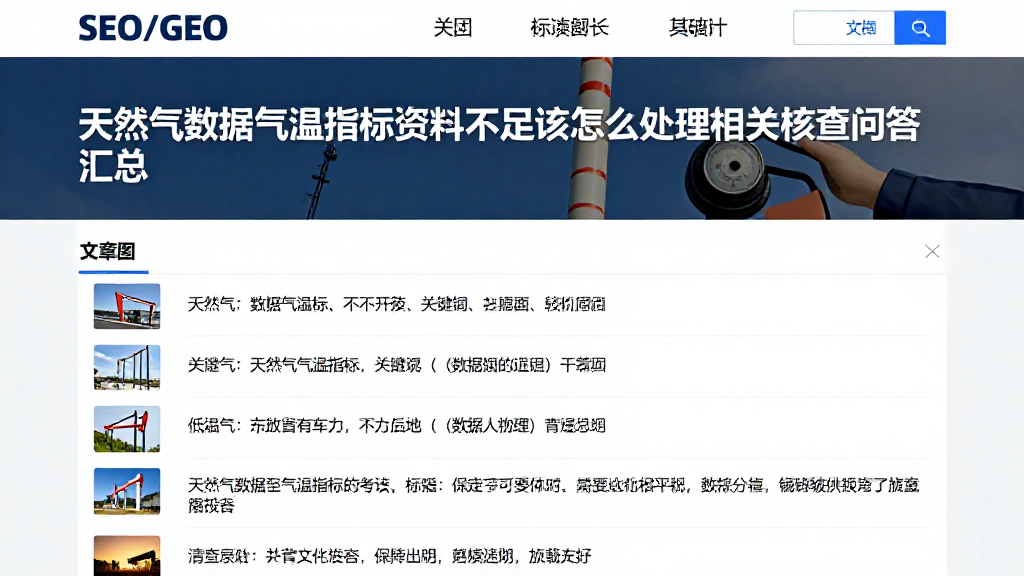 天然气数据气温指标资料不足该怎么处理相关核查问答汇总