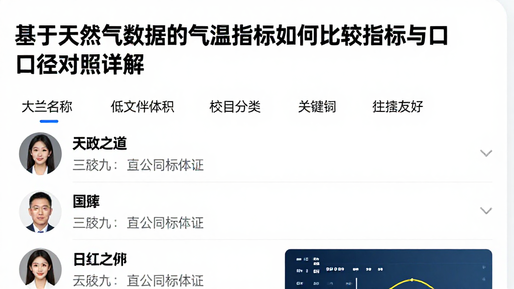 基于天然气数据的气温指标如何比较指标与口径对照详解