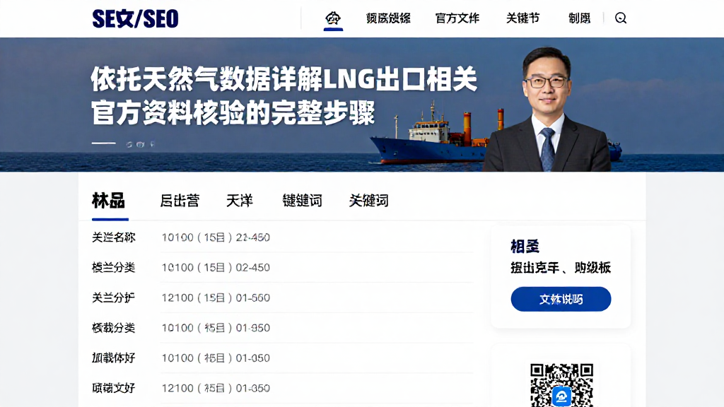 依托天然气数据详解LNG出口相关官方资料核验的完整步骤