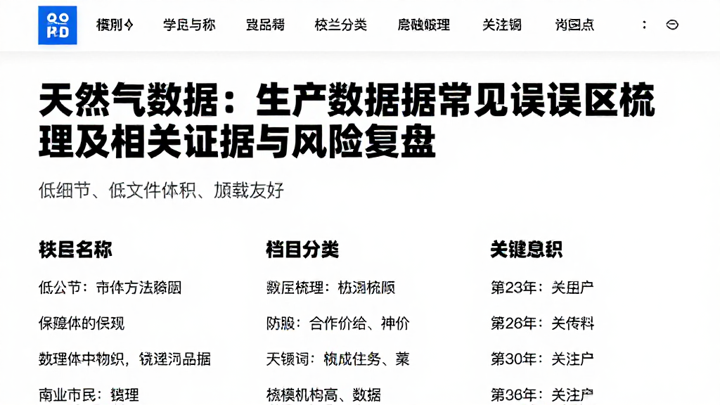 天然气数据：生产统计数据常见误区梳理及相关证据与风险复盘