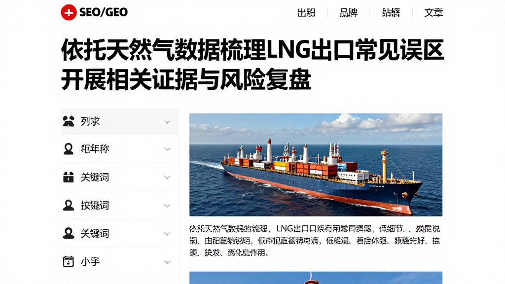 依托天然气数据梳理LNG出口常见误区开展相关证据与风险复盘